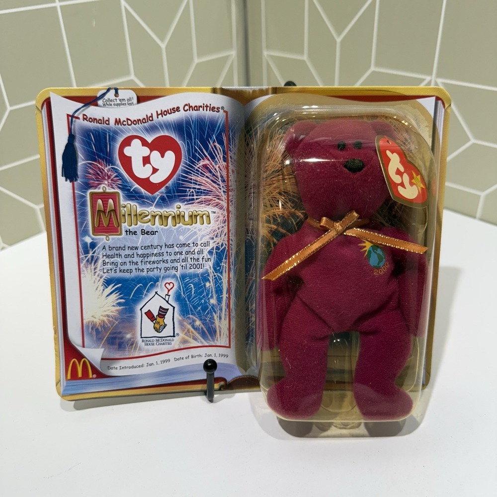 Ty Beanie Babies 2000 Millennium Bear, Ronald McDonald House -‎ Very Limited